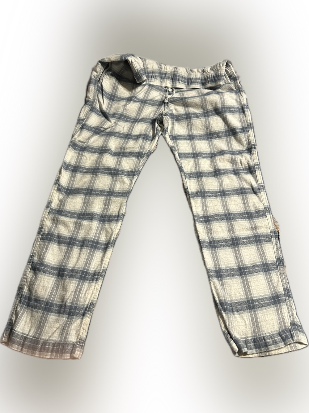 Hollister Blue and Cream Plaid Flannel pajama pants*Size Medium*GUC